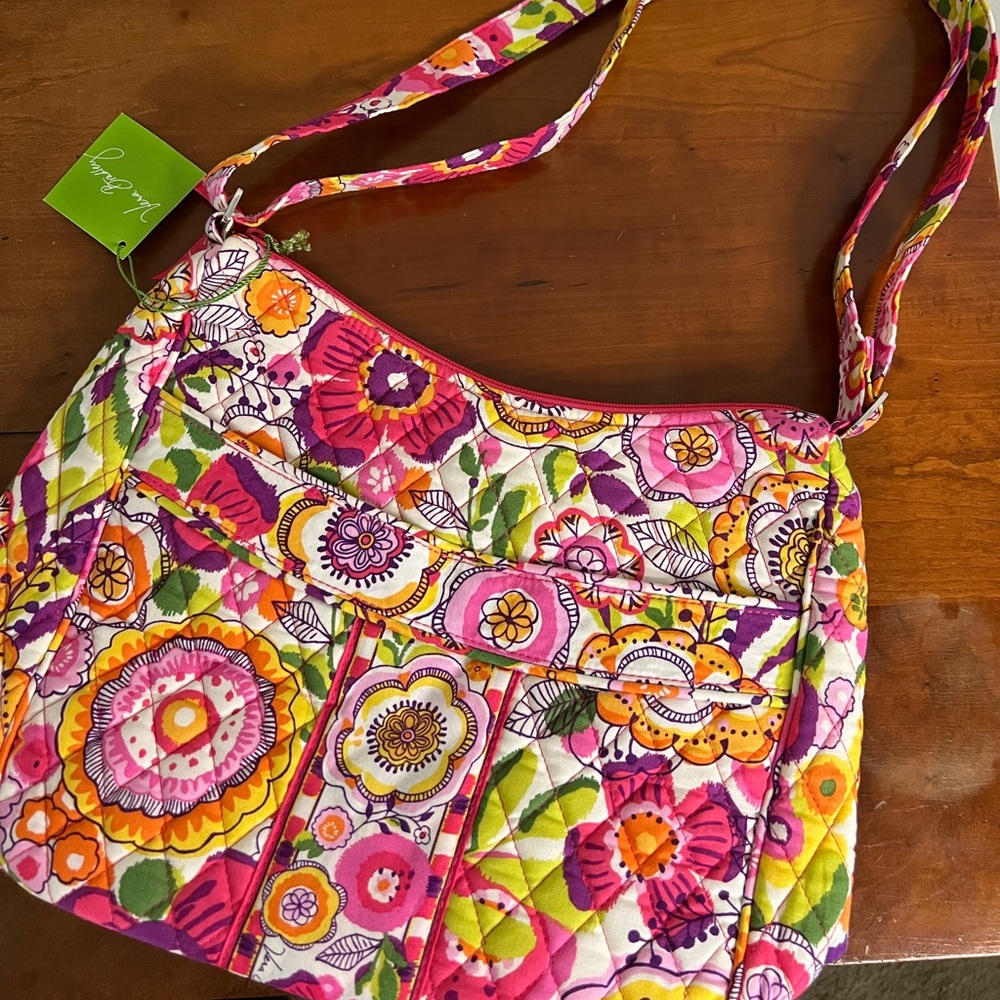 Vera Bradley “Clementine” floral quilted crossbody or shoulder purse NWT